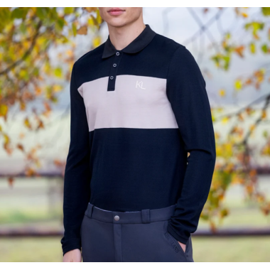 Polo Homme KINGSLAND – Col tricoté et détails contrastés