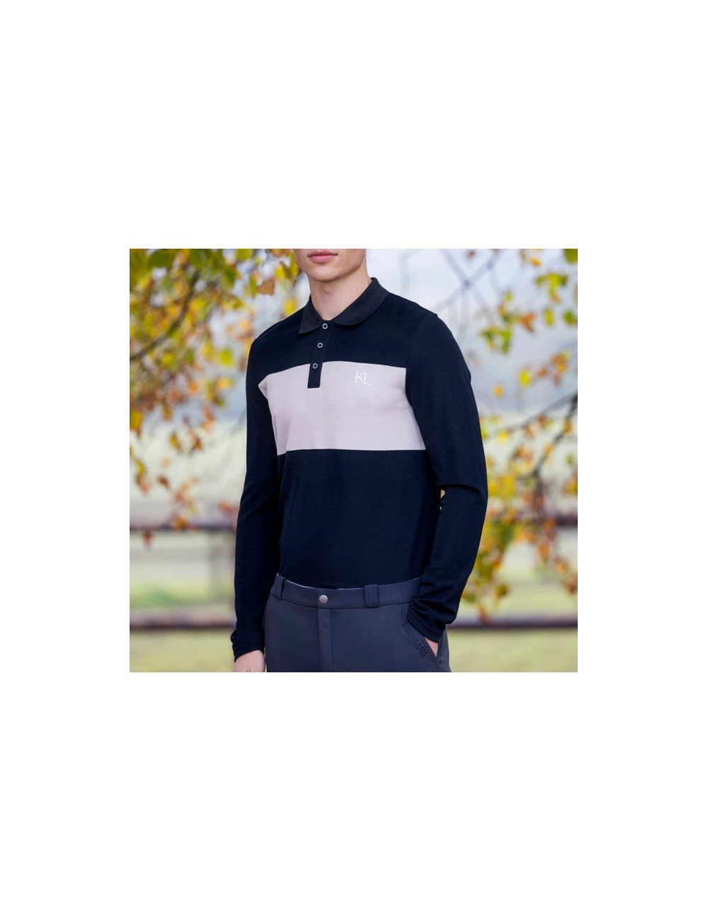 Polo Homme KINGSLAND – Col tricoté et détails contrastés